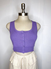 Load image into Gallery viewer, Button Knit Crop Tank
