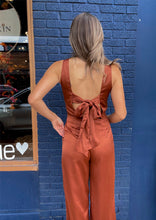 Load image into Gallery viewer, High Neck Satin Jumpsuit
