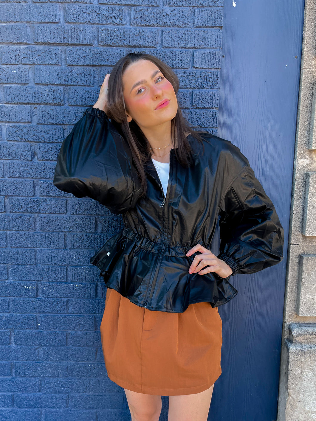 Peplum Leather Jacket