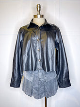 Load image into Gallery viewer, Pleated Leather Top // 3 colors
