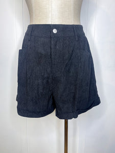 Cuffed Corduroy Shorts//2 Colors