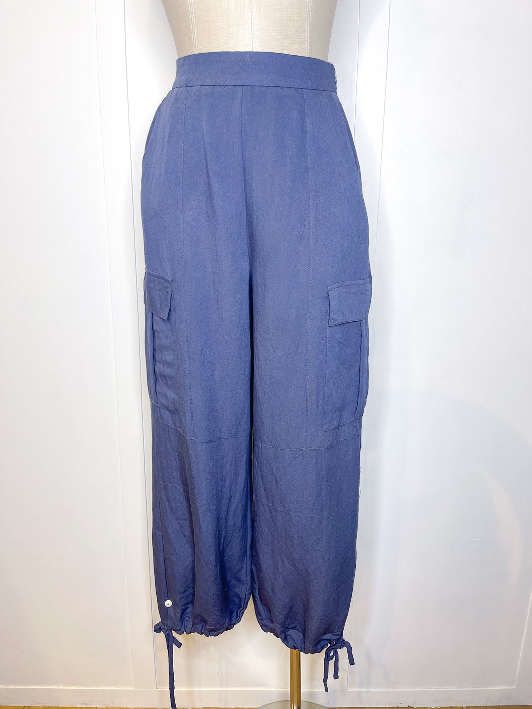 Tie Ankle Linen Cargo // 2 colors