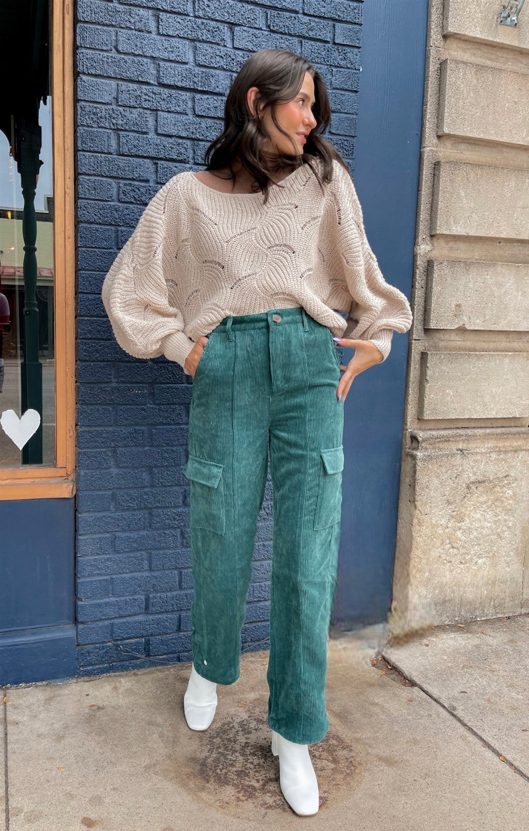 Corduroy Kick Flare Pant