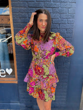 Load image into Gallery viewer, Floral Belted Ruffle Dress
