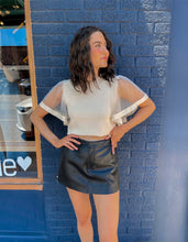 Load image into Gallery viewer, Flutter Mesh Sleeve Knit top
