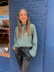 Mock Neck Boxy Sweater//3 Colors