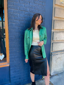 Suede Button Up Top//2 Colors