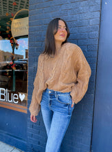 Load image into Gallery viewer, Cable Knit Cropped Sweater
