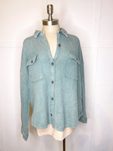 Load image into Gallery viewer, Waffle Distressed Button Down
