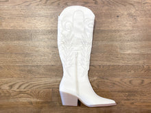 Load image into Gallery viewer, Tall White Cowboy Boot
