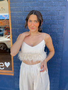 Feathered Bra Top