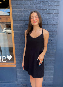 V Knit Mini Dress