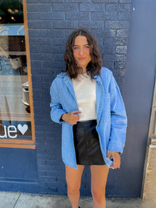 Washed Denim Shacket