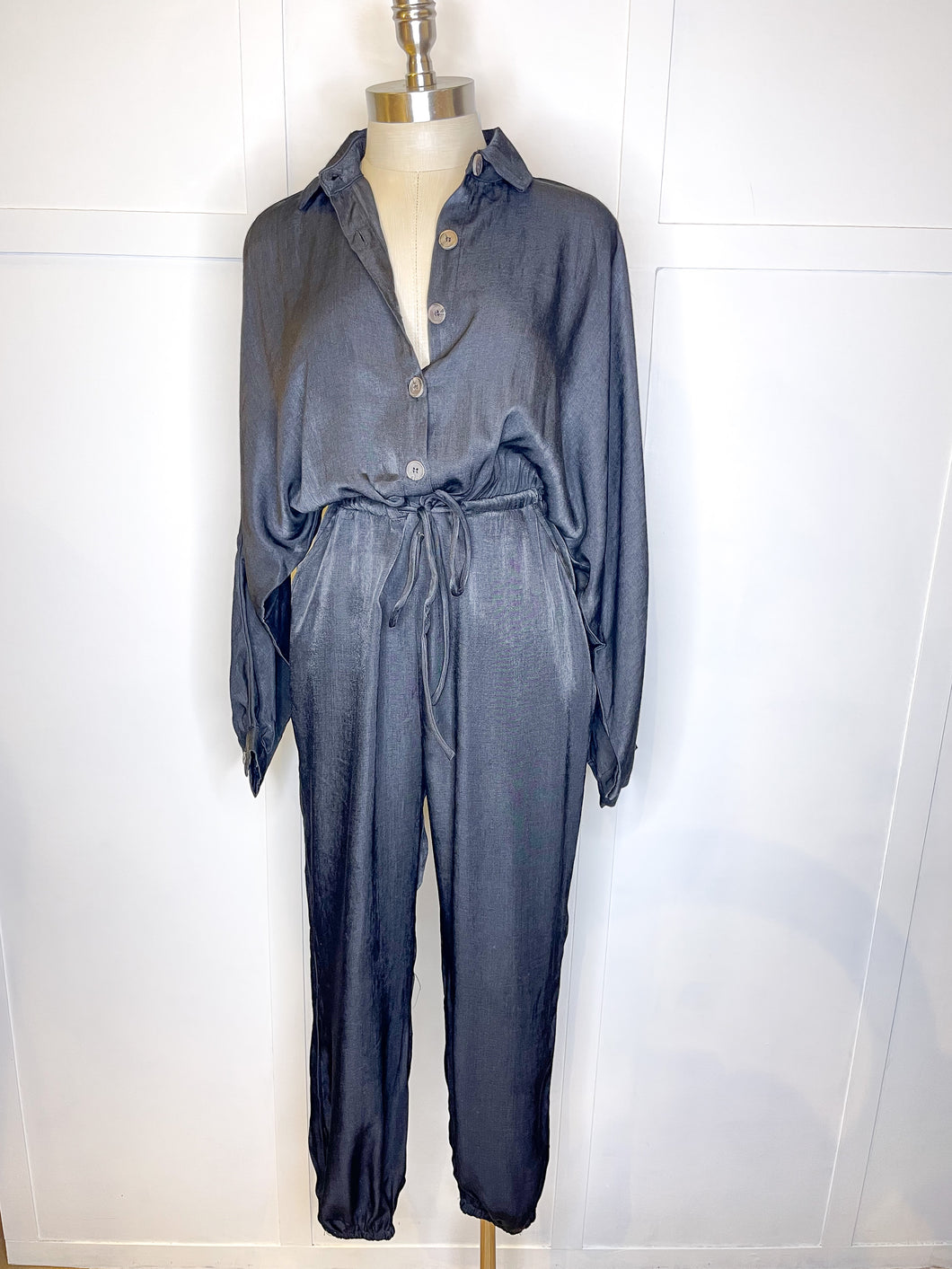 Long Sleeve Utility Jumpsuit