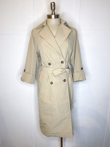 Rolled Sleeve Tie Trench Coat