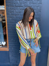 Load image into Gallery viewer, Distressed Braided Sweater
