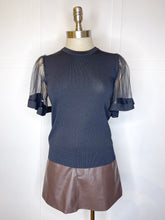 Load image into Gallery viewer, Flutter Mesh Sleeve Knit top
