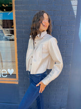 Load image into Gallery viewer, Pleated Leather Top // 3 colors
