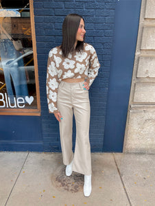 Leather Wide Leg Pant