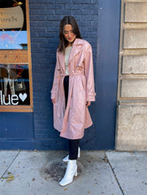 Load image into Gallery viewer, Faux Leather Trench Coat
