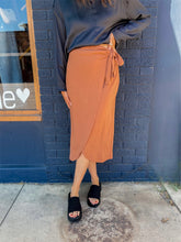 Load image into Gallery viewer, Wrap Tie Midi Skirt // 2 Colors
