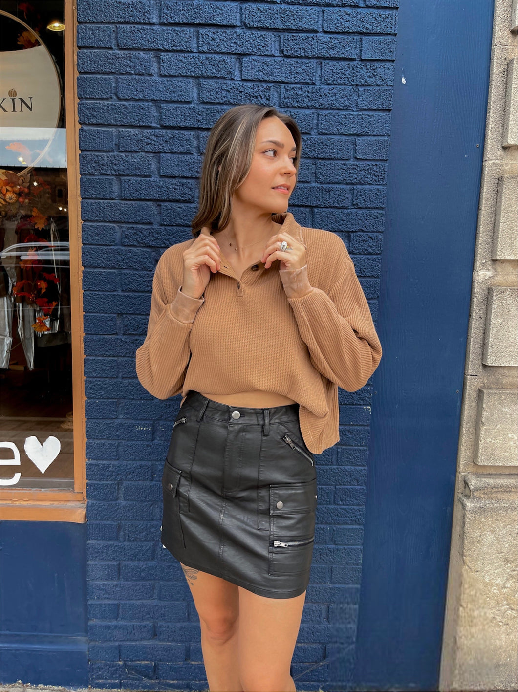 Waffle Knit LS Top//4 Colors