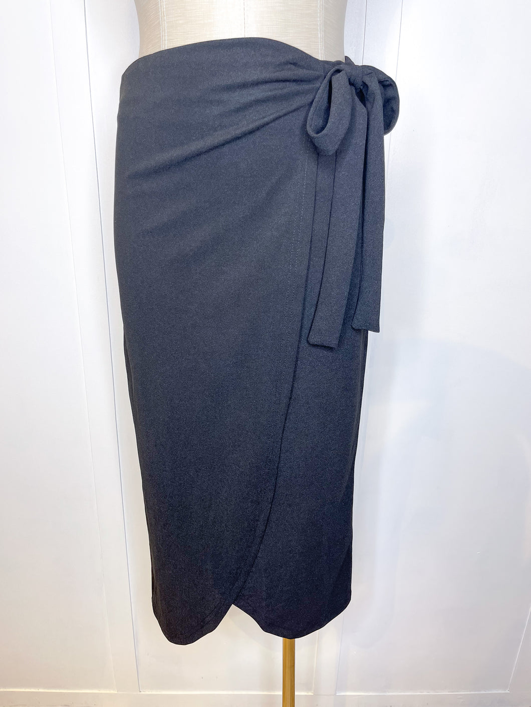 Wrap Tie Midi Skirt // 2 Colors