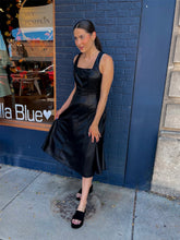 Load image into Gallery viewer, Fit &amp; Flare Midi Leather Dress
