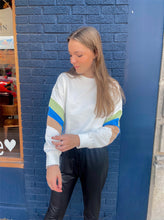 Load image into Gallery viewer, Stripe Sleeve Sweatshirt // 2 colors
