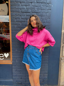 Cowl Neck SS Sweater // 2 colors