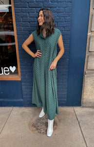 Checkered Knit Jumpsuit