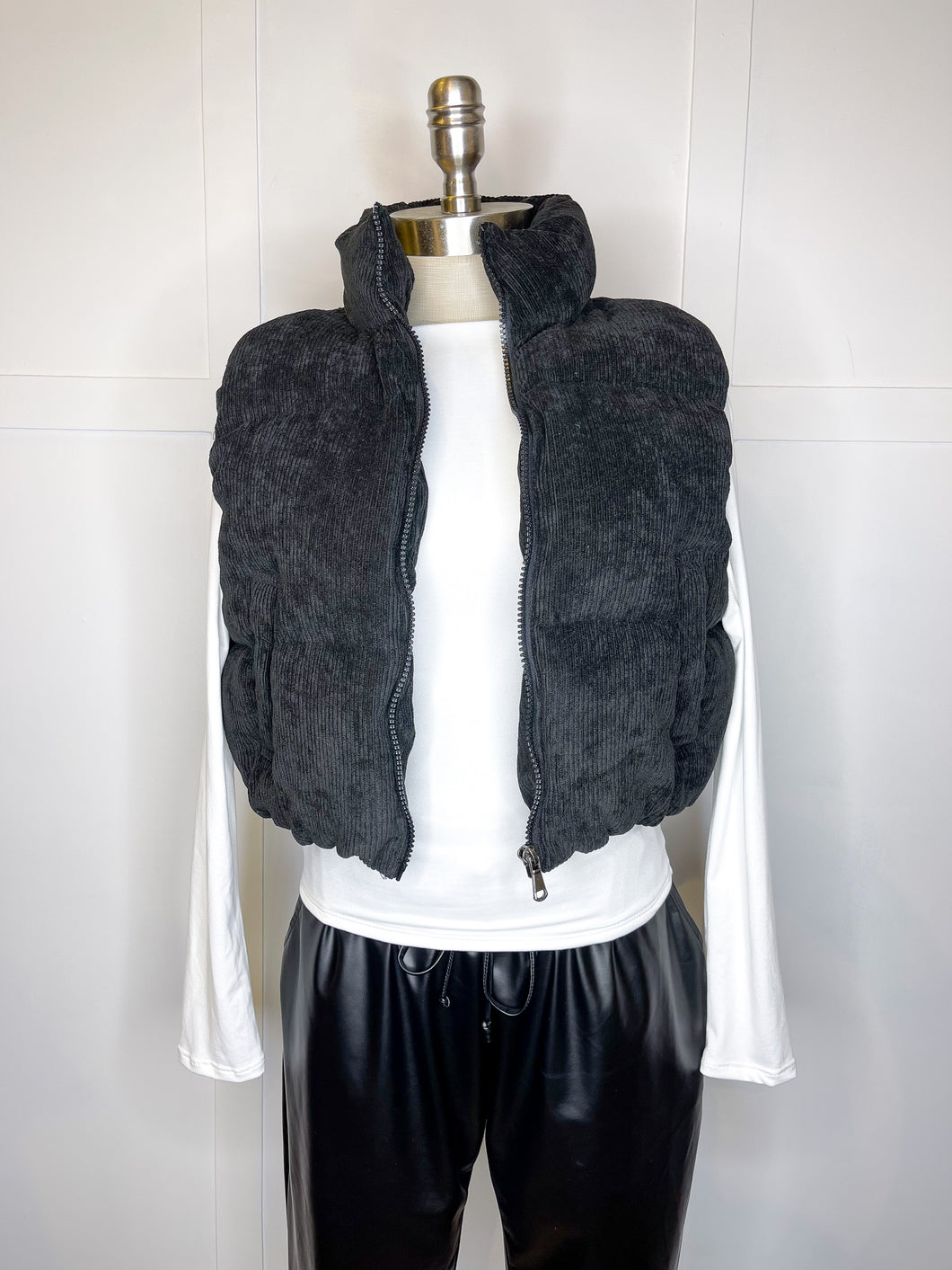 Corduroy Puffer Vest // 3 colors