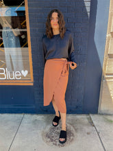 Load image into Gallery viewer, Wrap Tie Midi Skirt // 2 Colors
