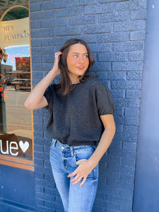 Waffle Surplice Back Top