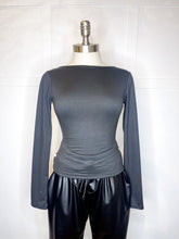 Load image into Gallery viewer, High Neck Low Back Long Slv
