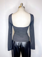 Load image into Gallery viewer, High Neck Low Back Long Slv
