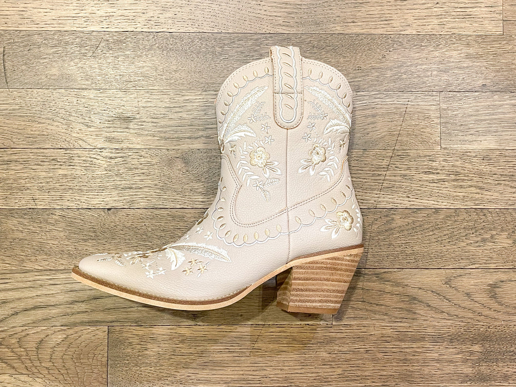 Embroidered Short Cowboy Boot