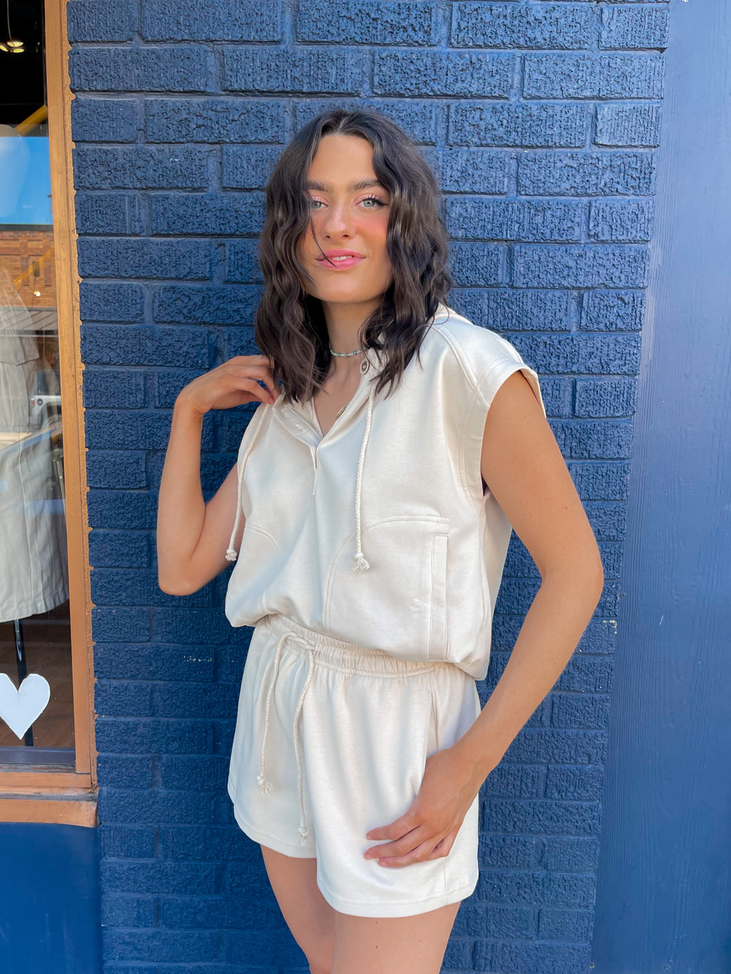 Relaxed Sleeveless Hoodie