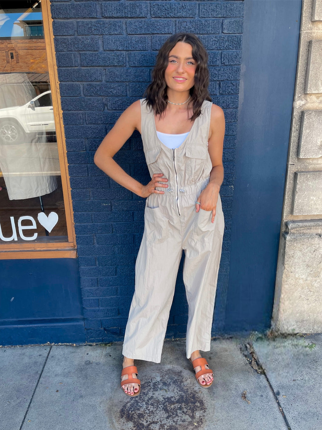 Nylon Cargo Jumpsuit