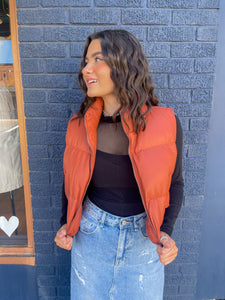 Cropped Puffer Vest // 4 colors