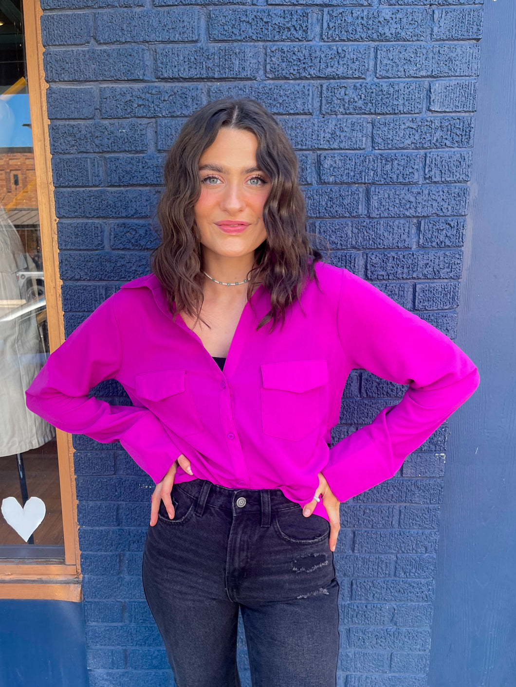 Ruched V Neck Blouse // 3 colors