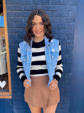 Load image into Gallery viewer, Distressed Denim Vest // 2 colors
