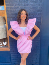 Load image into Gallery viewer, Bubble Sleeve Wrap Mini Dress
