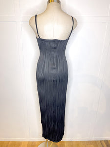 Midi High Neck Wave Dress