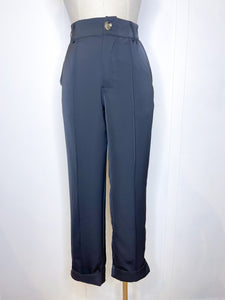 Ankle Cuff Pleated Pant//2 Colors