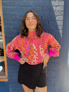Abstract Mock Sweater