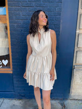 Load image into Gallery viewer, Faux Lather Ruffle Dress//2 Colors
