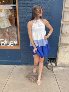 Babydoll Tiered Halter Dress