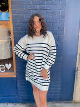Load image into Gallery viewer, Stripe Sweater Dress//2 Colors
