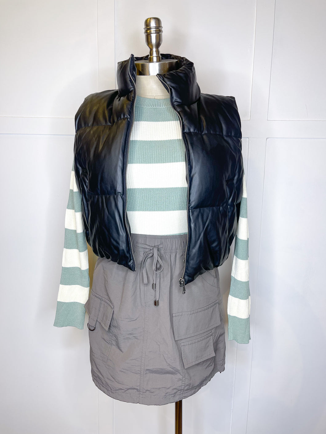 Cropped Puffer Vest // 4 colors